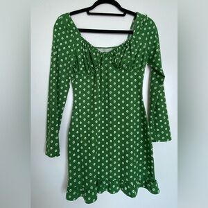 Reformation Green Floral Women's Dress